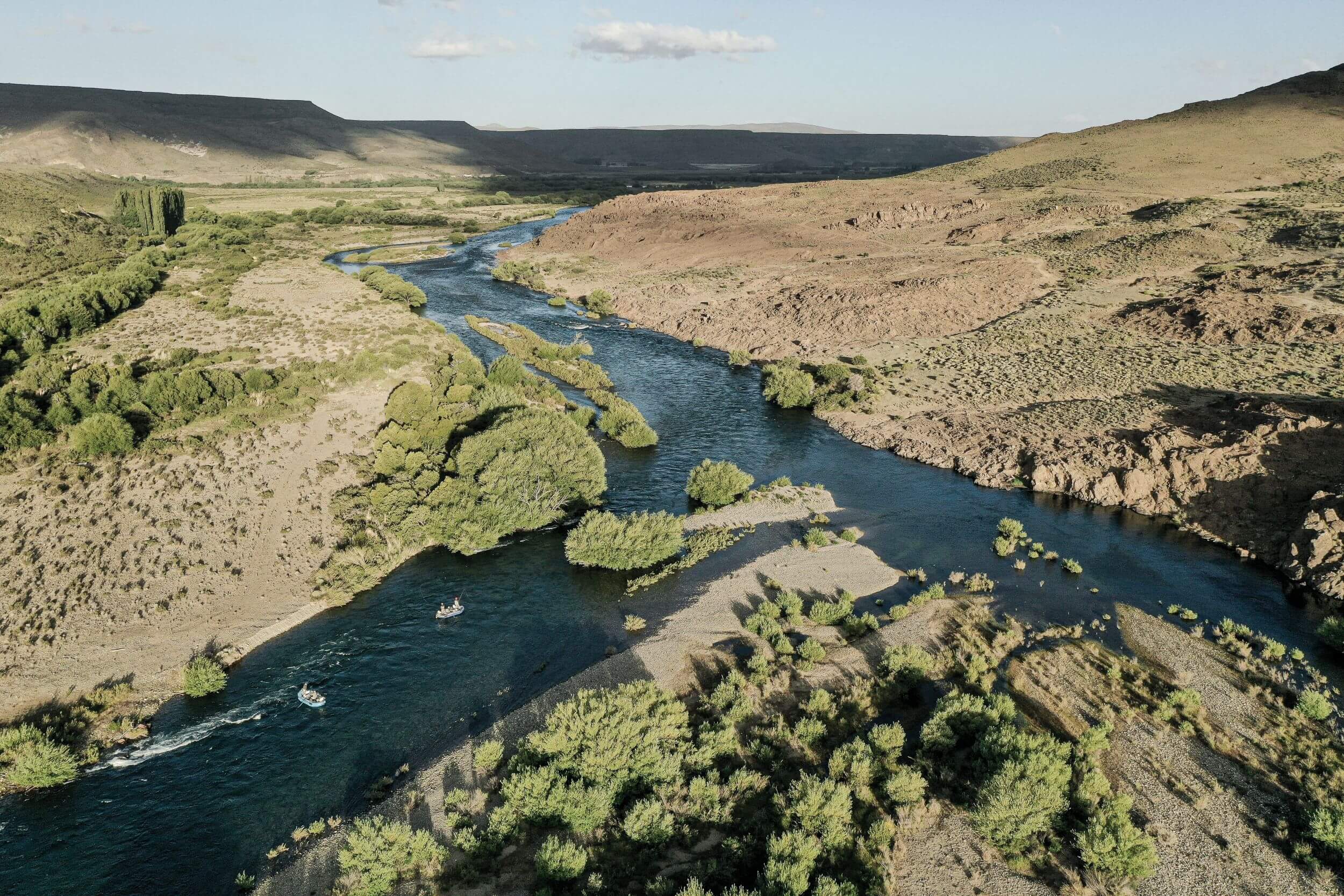 Aerial river view